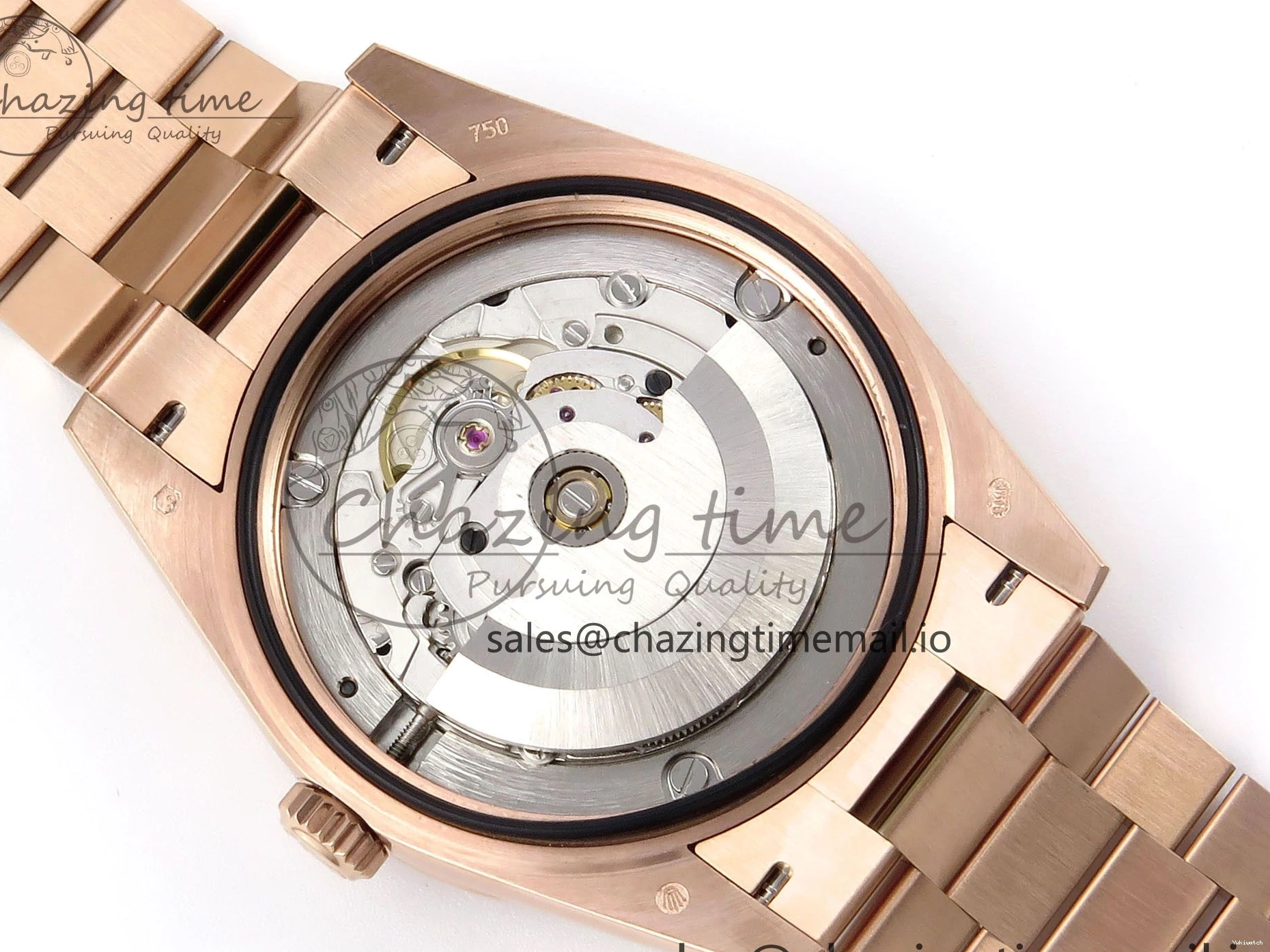 President Markers 228235 Edition Dial on Best Date Blue Bracelet Day VR2836 Diamonds Bezel QF Crystal 40 RG 1:1 0520